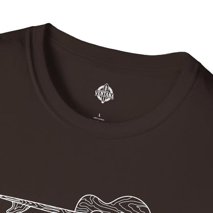 Ventana Santa Cruz Guitar Collab Unisex - Soft Style U.S. Cotton T-Shirt