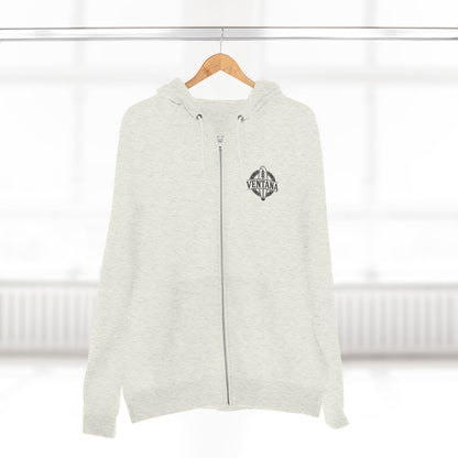 Ventana Monterey Bay by Thiago Bianchini Unisex - Zip Cotton Blend Fleece Hoodie