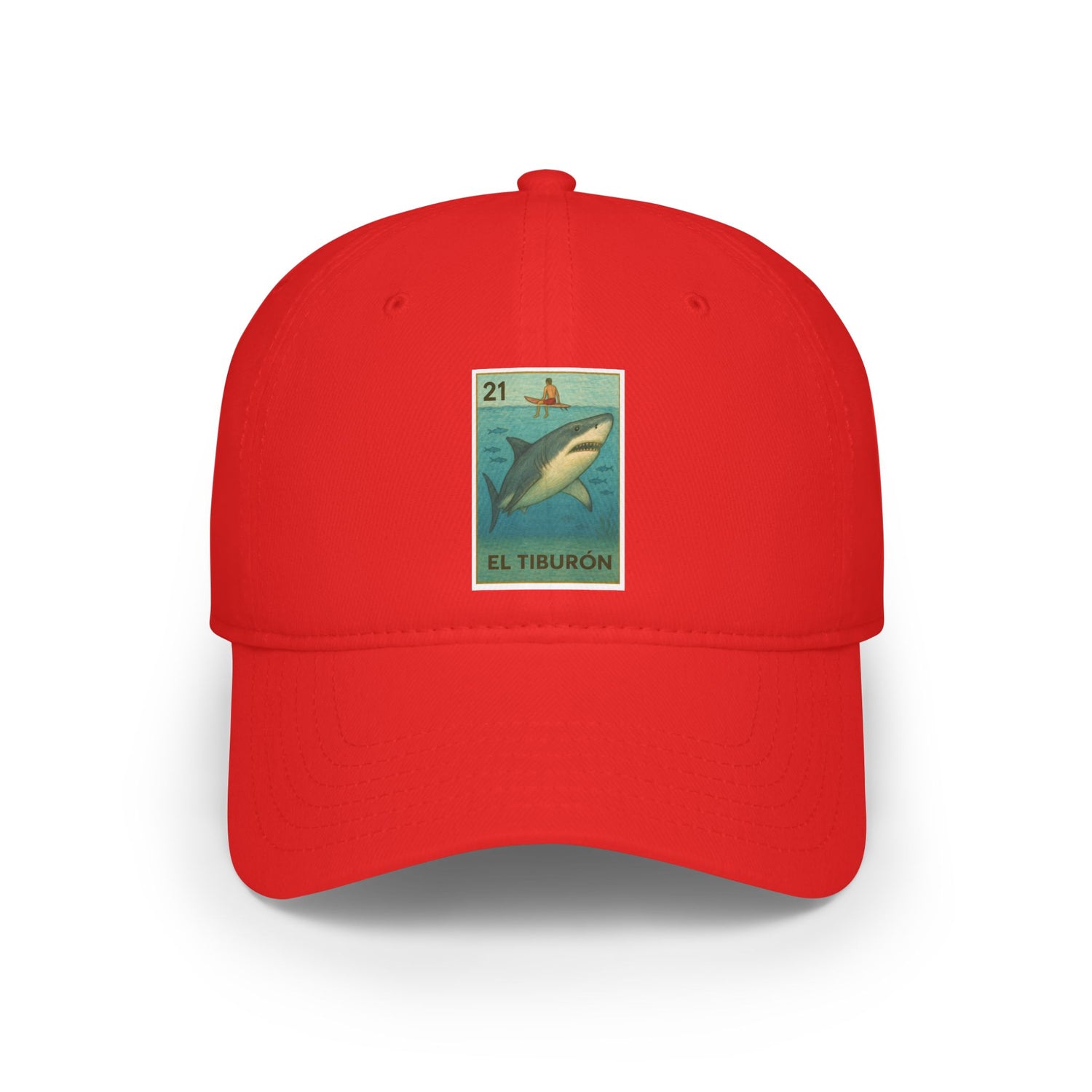 Shark Lotería Unisex - 100% Cotton Baseball Cap (El Tiburón)