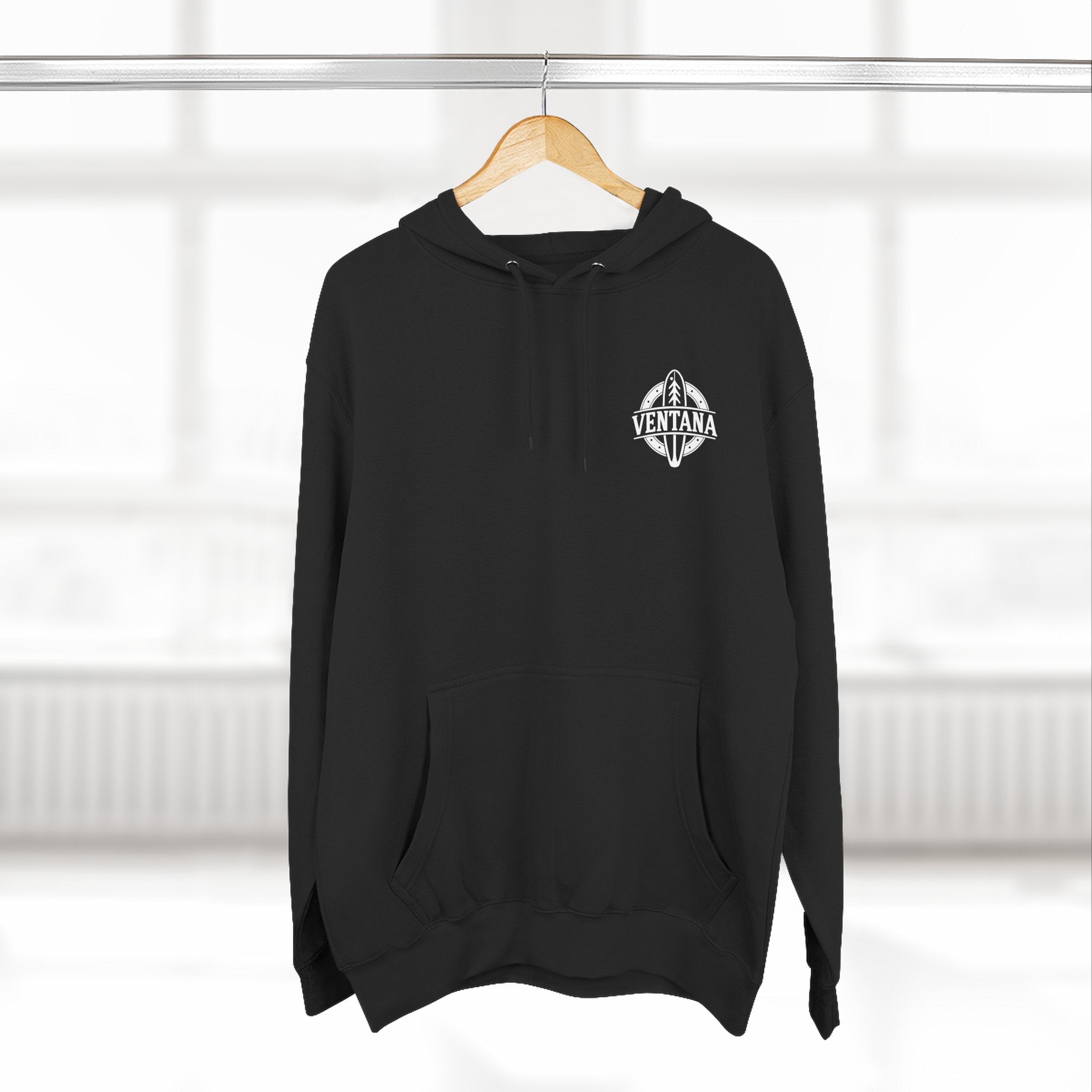 Ventana Monterey Bay by Thiago Bianchini Unisex - Pull-Over Cotton Blend Fleece Hoodie