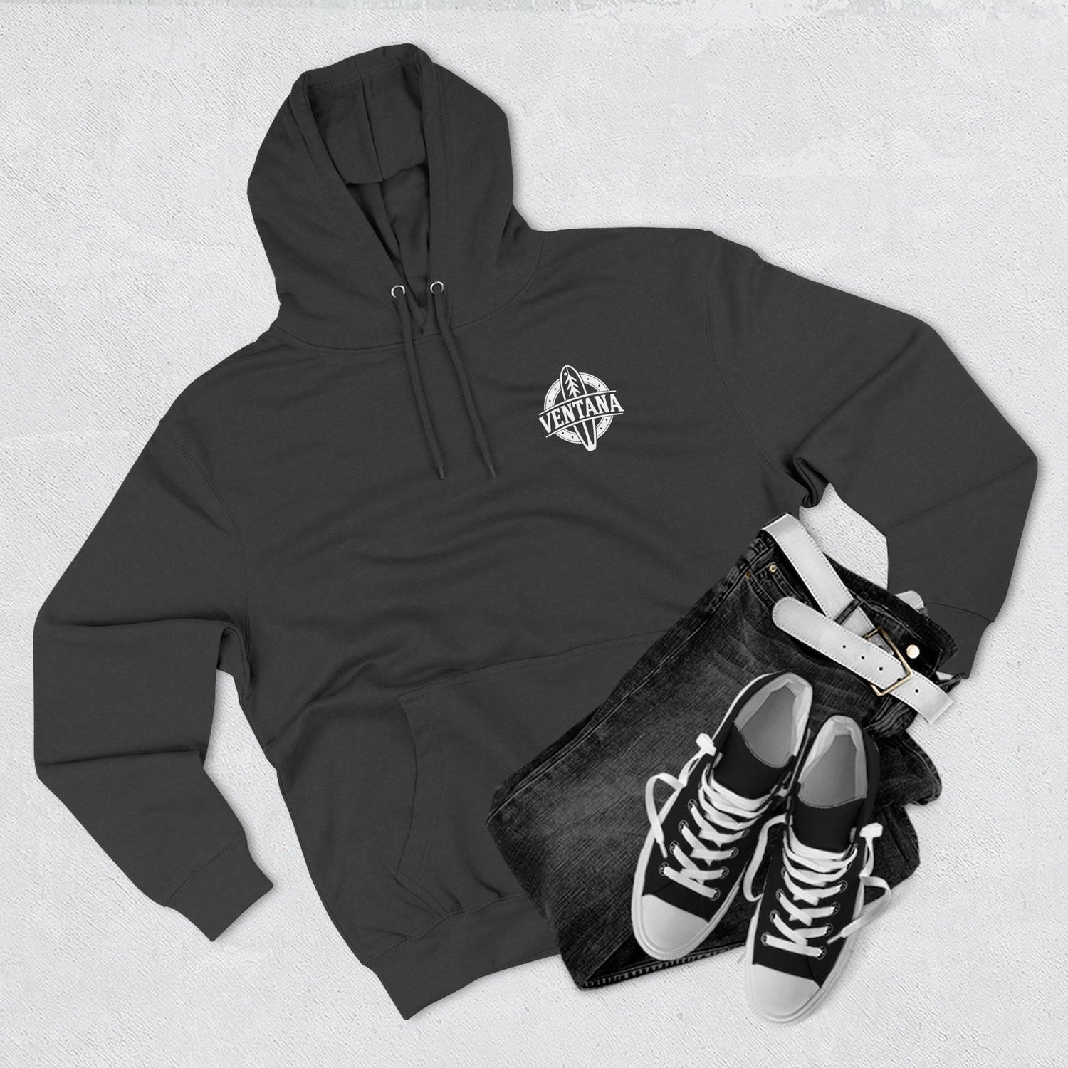 Ventana Monterey Bay by Thiago Bianchini Unisex - Pull-Over Cotton Blend Fleece Hoodie